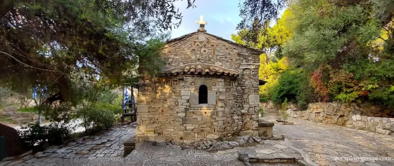 The Holy Church of Saint Dimitrios Loumbardiaris on Filopappou Hill in Athens