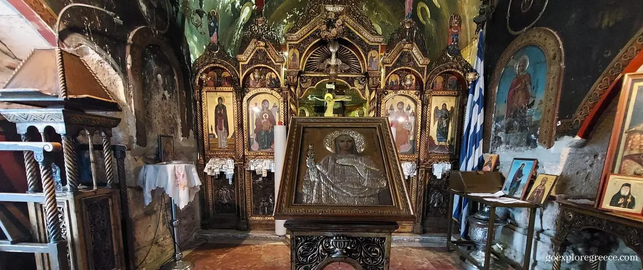 Inside the Holy Church of Saint Kyriaki in Athens