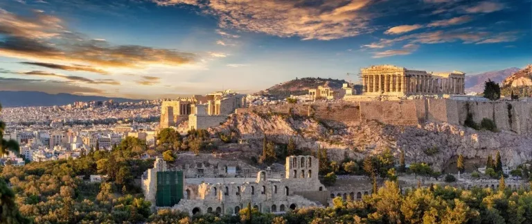 One of the best places to photograph the Acropolis is right here as viewed from Lycabettus Hill in Athens