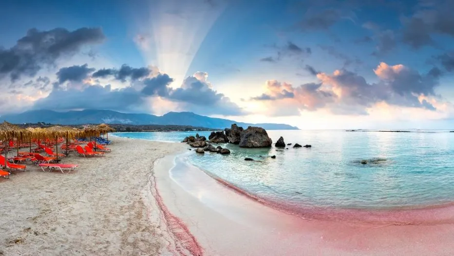 The Elafonnisi Beach on the Greek island of Crete