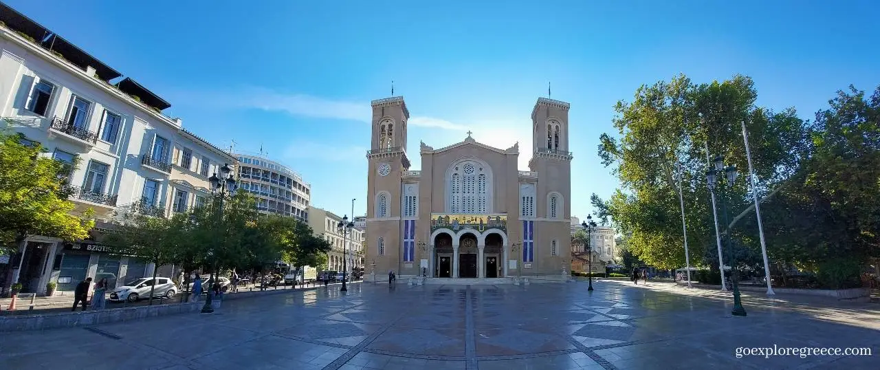 One of the many churches in Athens is the Metropolitan Cathedral of Athens