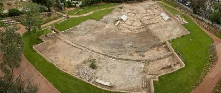 Archaeological Site of the Lyceum of Aristotle in Athens as viewed from above