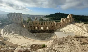 Looking down onto the Odeon of Herodes Atticus on the Acropolis Hil is one of the top things to do in Athens