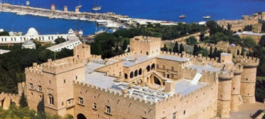 Looking down at the Grand Master Palace Rhodes from above