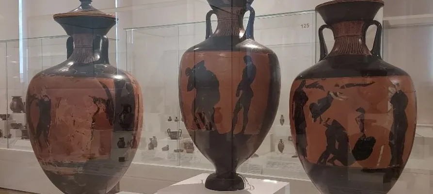 Exhibits at the National Archaeological Museum in Athens