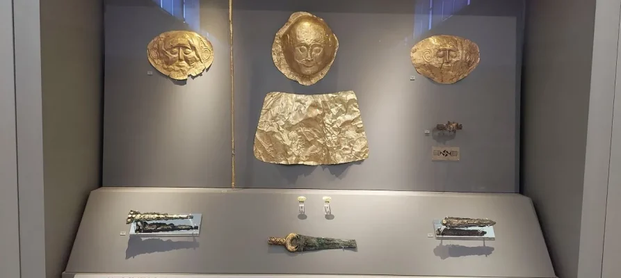 Exhibits at the National Archaeological Museum in Athens