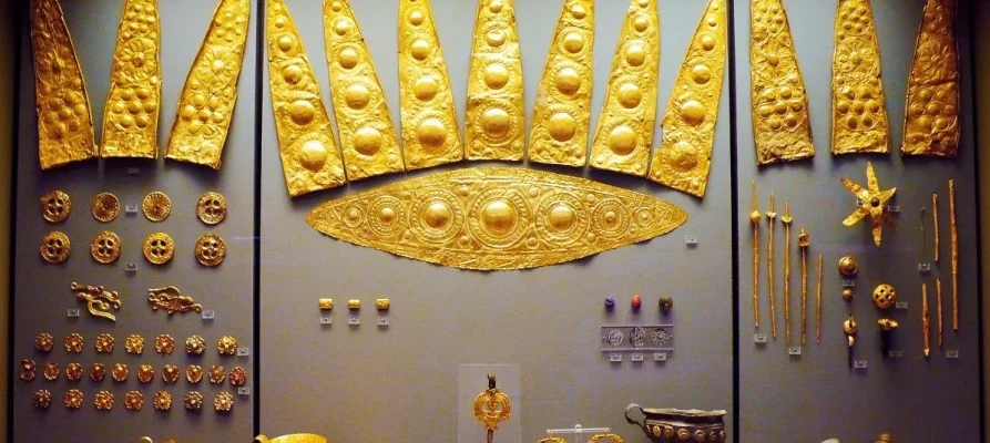 Exhibits at the National Archaeological Museum in Athens