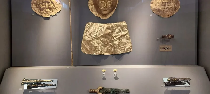 Exhibits at the National Archaeological Museum in Athens