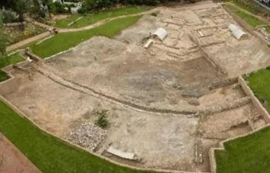 Archaeological Site of the Lyceum of Aristotle in Athens as viewed from above