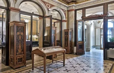 Exhibitions hall at the Numismatic Museum of Athens