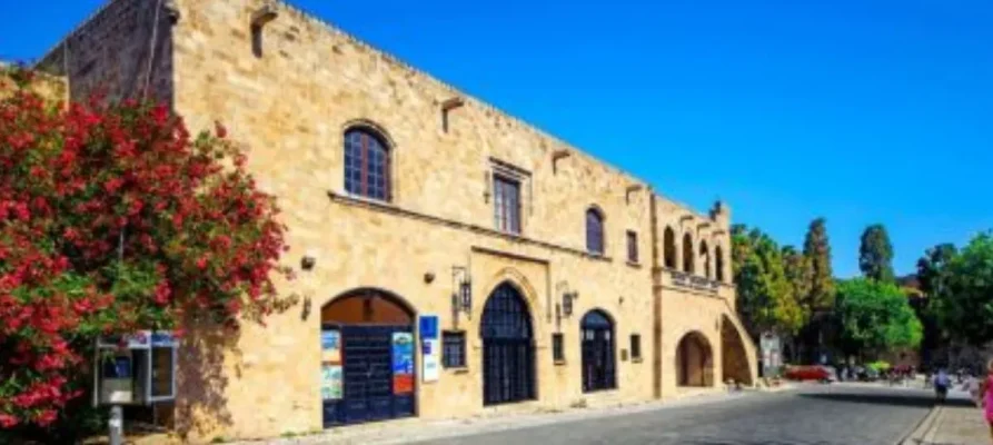 Front building and entrance at the Municipal Art Gallery of Rhodes