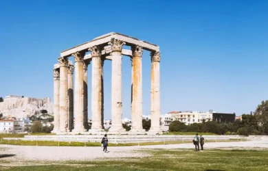 The Temple of Olympian Zeus in Athens