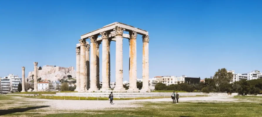 The Temple of Olympian Zeus in Athens