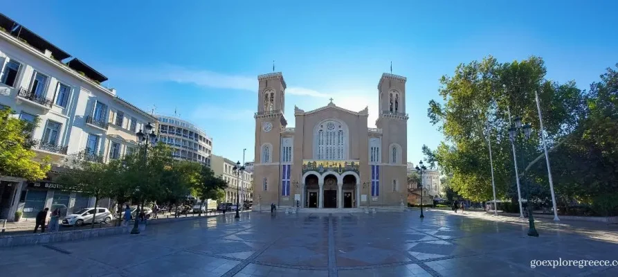 One of the many churches in Athens is the Metropolitan Cathedral of Athens