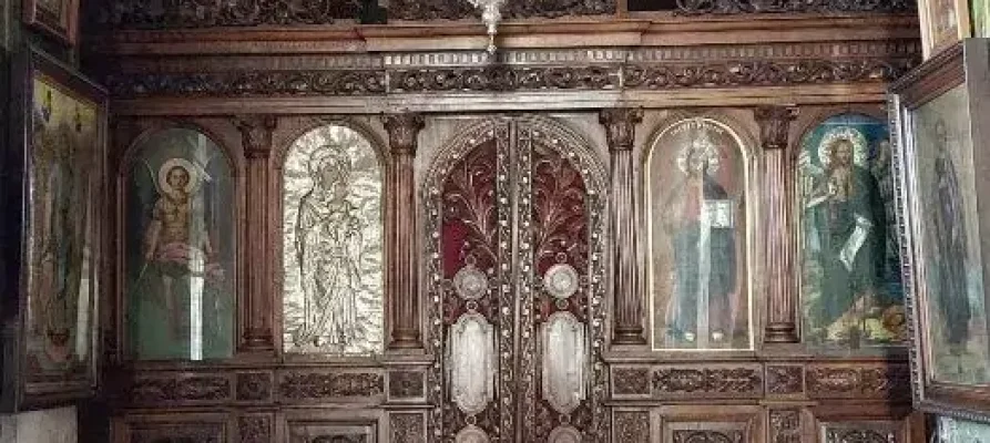 Inside the the Church of Panagia Kapnikarea in Athens