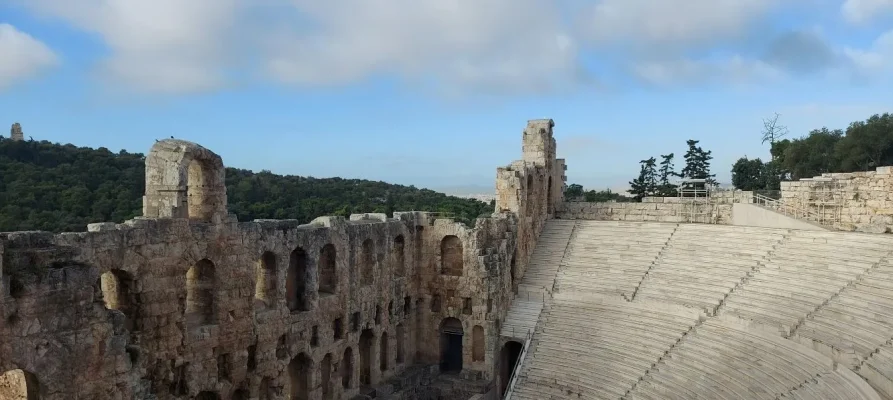 Odeon of Herodes Atticus on the Acropolis of Athens Greece