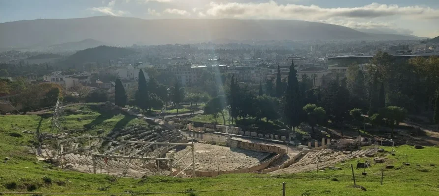 The Theatre of Dionysus on the Acropolis of Athens Greece