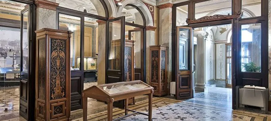 Exhibitions hall at the Numismatic Museum of Athens