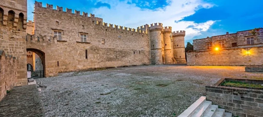 Sunset at the Grand Master Palace Rhodes