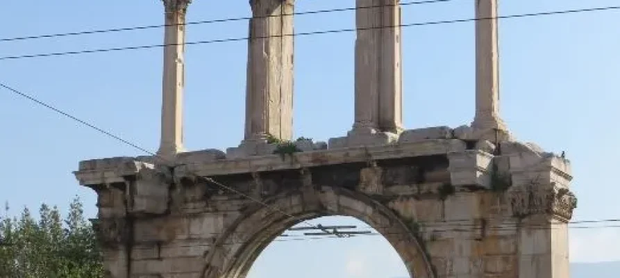 The Arch of Hadrian in Athens