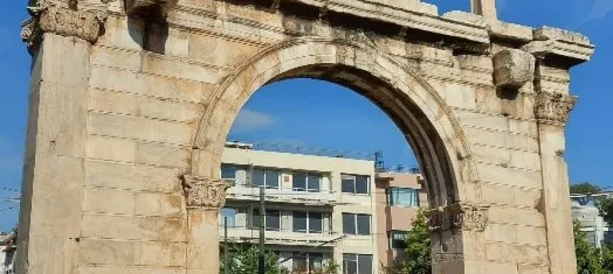 The Arch of Hadrian in Athens