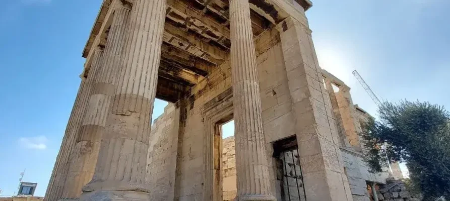 The north portico of the Erechtheion on the Acropolis of Athens