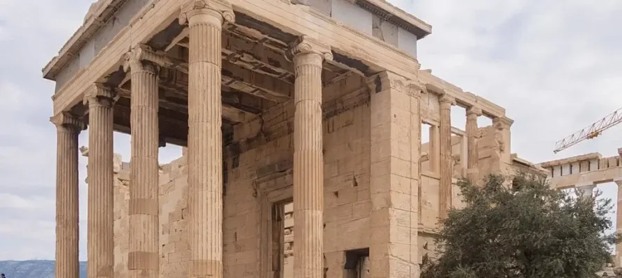 The north portico of the Erechtheion on the Acropolis of Athens