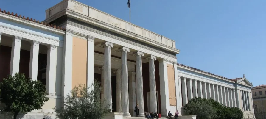 Front of the National Archaeological Museum in Athens