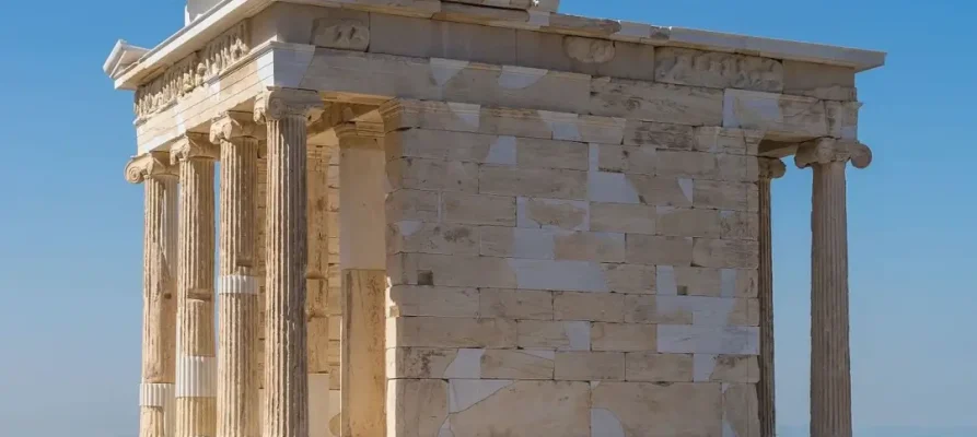 The Temple of Athena Nike on the Acropolis of Athens