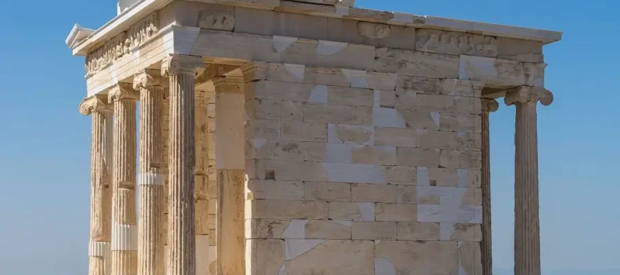 The Temple of Athena Nike on the Acropolis of Athens