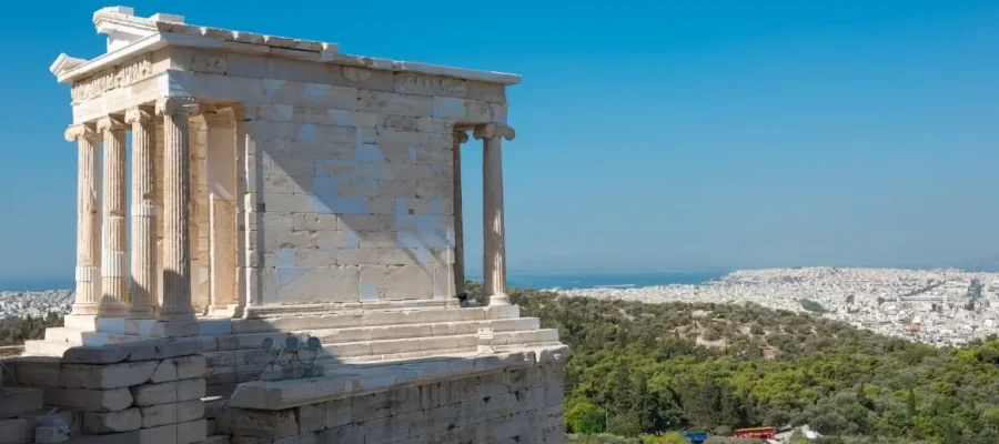 The Temple of Athena Nike on the Acropolis of Athens