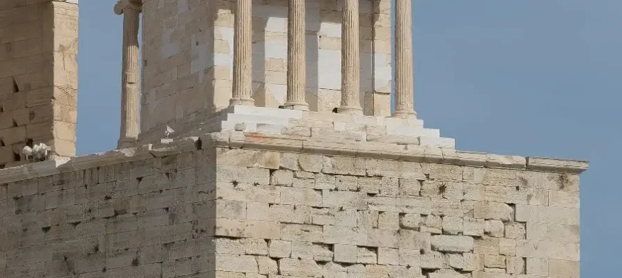 The Temple of Athena Nike on the Acropolis of Athens