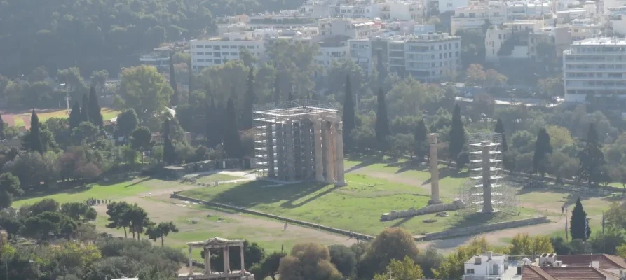 The Temple of Olympian Zeus in Athens