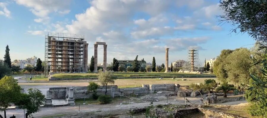 The Temple of Olympian Zeus in Athens