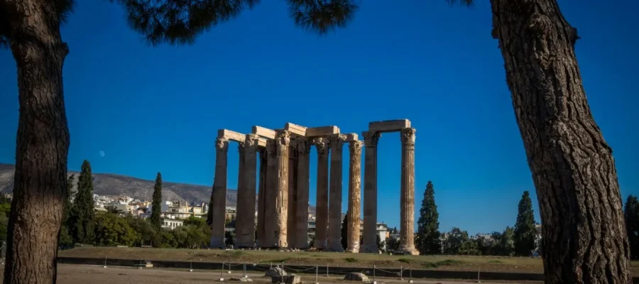 The Temple of Olympian Zeus in Athens