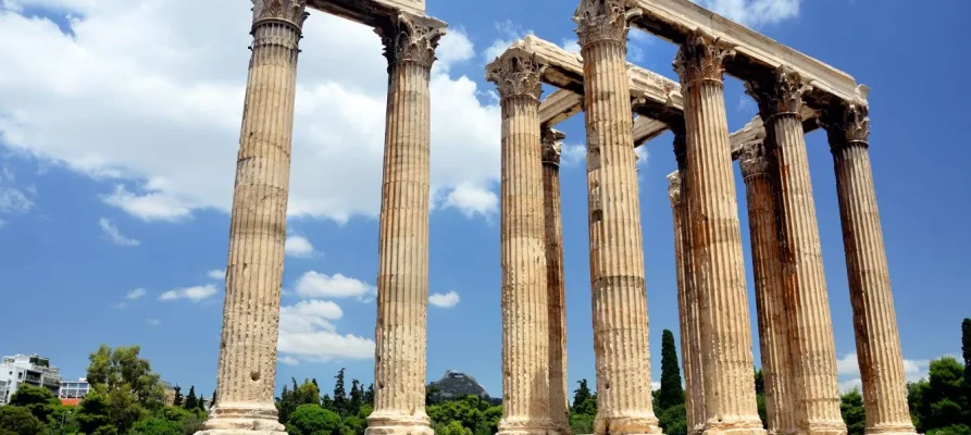 The main columns of the Temple of Olympian Zeus in Athens