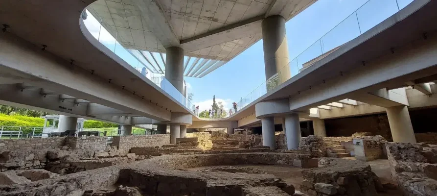 The underground excavations at the Acropolis Museum in Athens