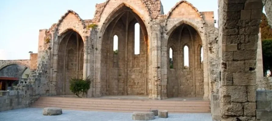 Three archways at the Medieval City of Rhodes