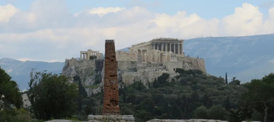 The Acropolis of Athens as viewed from next to the National Observatory of Athens