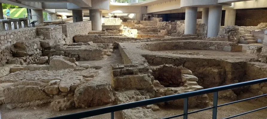 Excavations underneath the Acropolis Museum in Athens